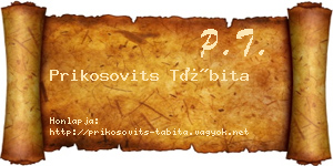 Prikosovits Tábita névjegykártya